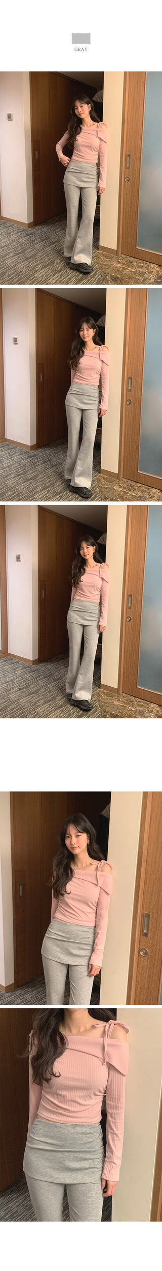 (3 colors) Bootcut Skirt