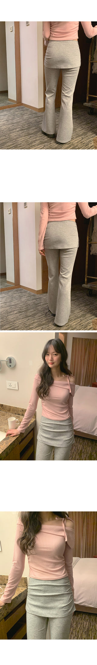 (3 colors) Bootcut Skirt