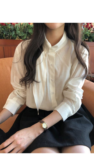 (5 colors) Bow tie blouse
