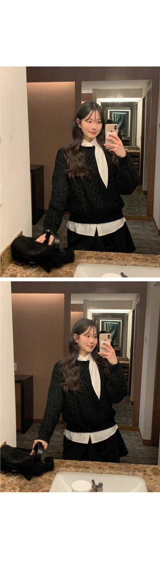 (5 colors) Bow tie blouse