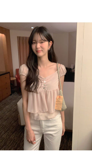 [3 colors] Thai Chiffon Blouse