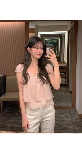 [3 colors] Thai Chiffon Blouse