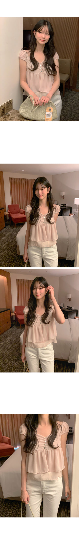 [3 colors] Thai Chiffon Blouse