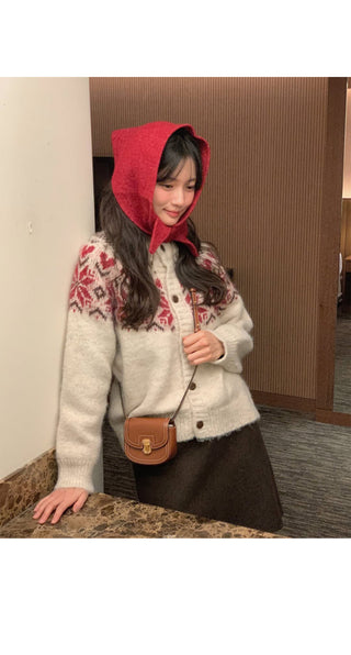 (2 colors) Wool midi skirt