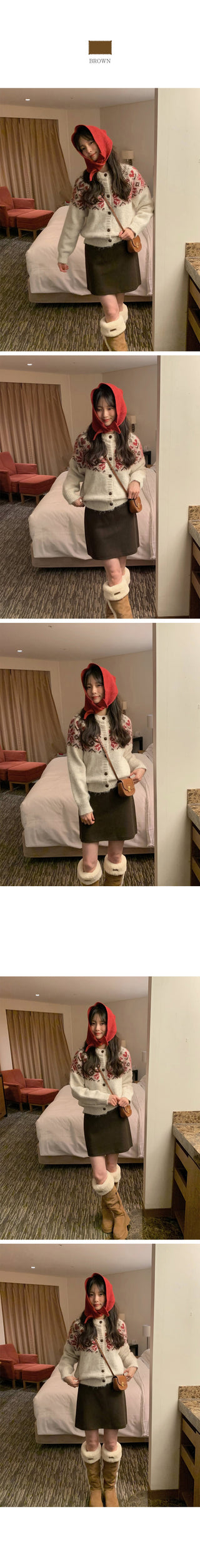 (2 colors) Wool midi skirt