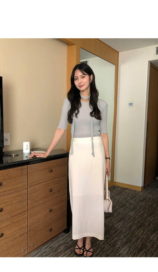 [3 colors] Summer Long Skirt