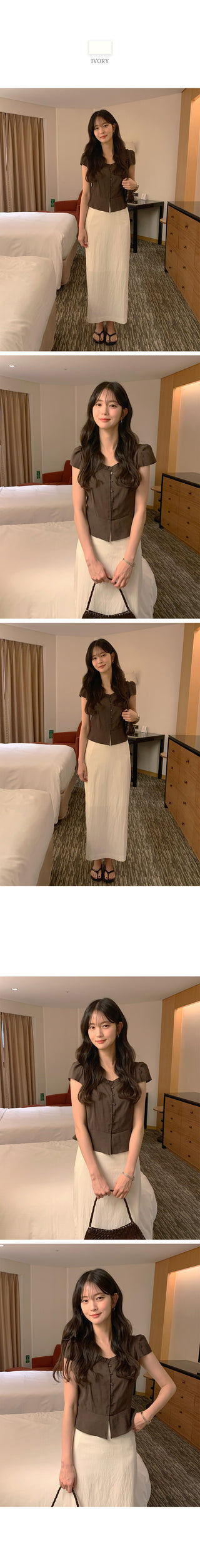 [3 colors] Summer Long Skirt