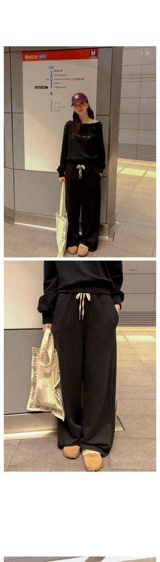 (2 colors) Beaded Wide Pants