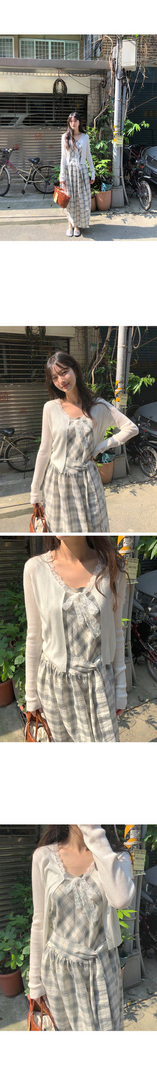 (6 colors) Lace Ribbon Cardigan