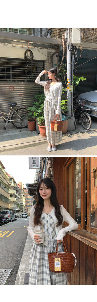 (6 colors) Lace Ribbon Cardigan