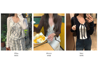 (6 colors) Lace Ribbon Cardigan