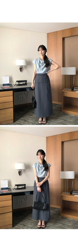[3 colors] Drape Blouse