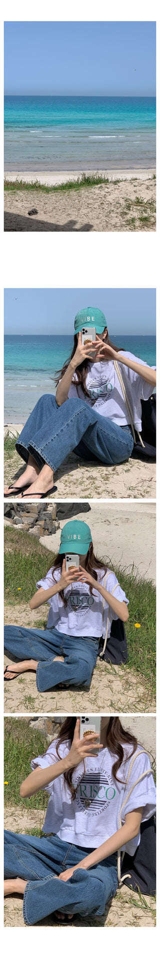 Push print short-sleeved sweatshirt in 4 colors!