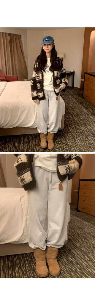 (3 colors) V-neck wool cardigan