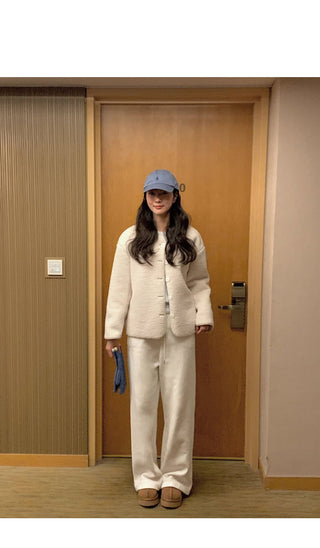 (3 colors) V-neck wool cardigan