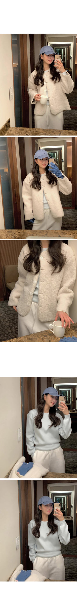 (3 colors) V-neck wool cardigan