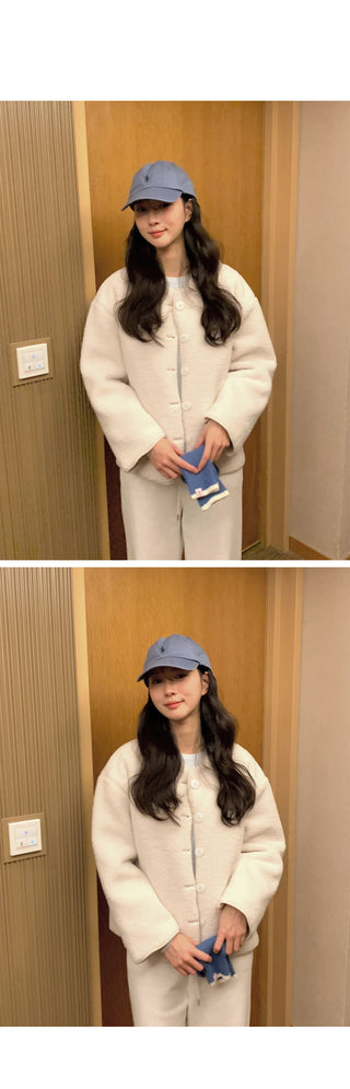 (3 colors) V-neck wool cardigan