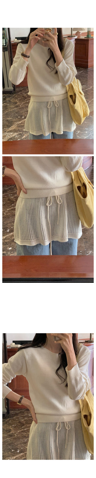 Knit skirt set