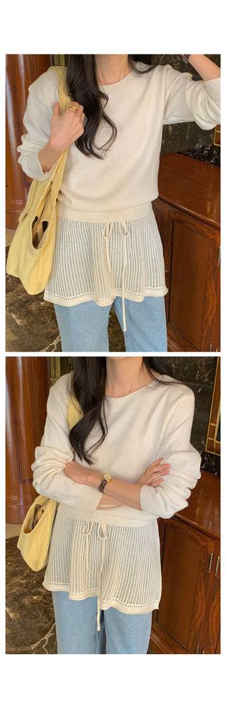 Knit skirt set