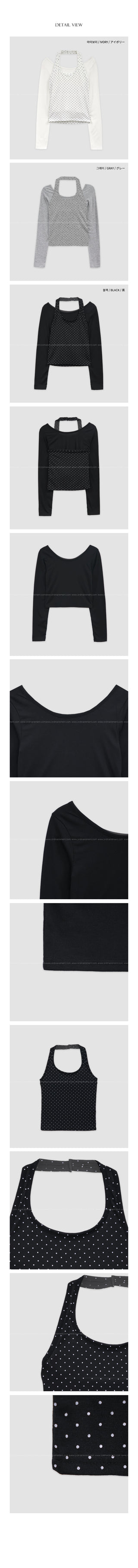 (Set) (3 colors) Dot Holder Neck Set