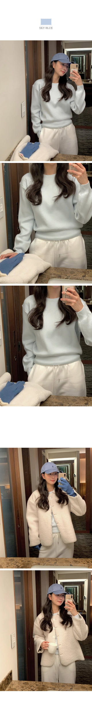 (14 colors) Round Neck Knit