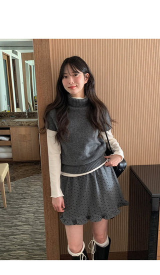 (4 colors) Sheer Turtleneck Knit
