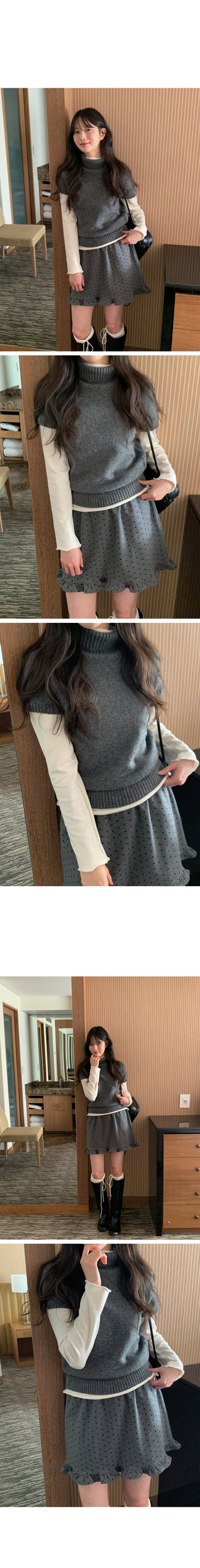 (4 colors) Sheer Turtleneck Knit