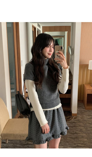 (4 colors) Sheer Turtleneck Knit