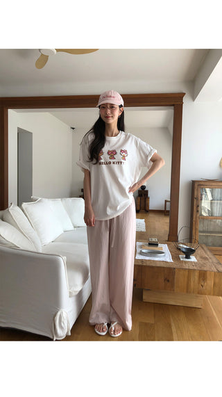 [3 colors] Oversized Print T-shirt
