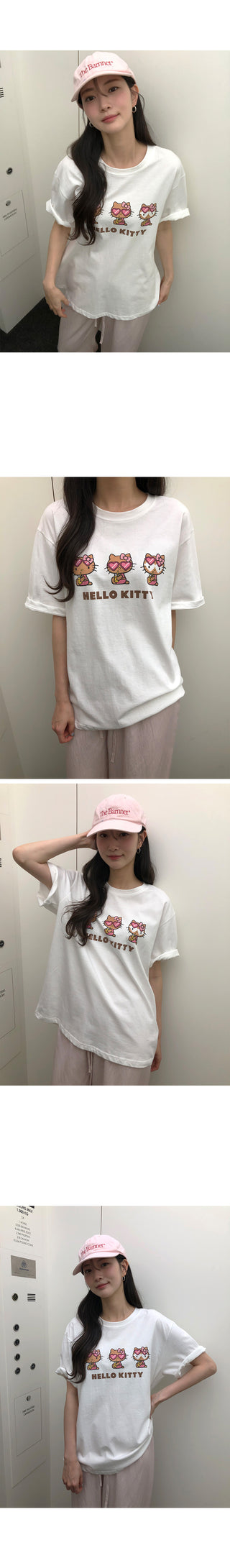 [3 colors] Oversized Print T-shirt