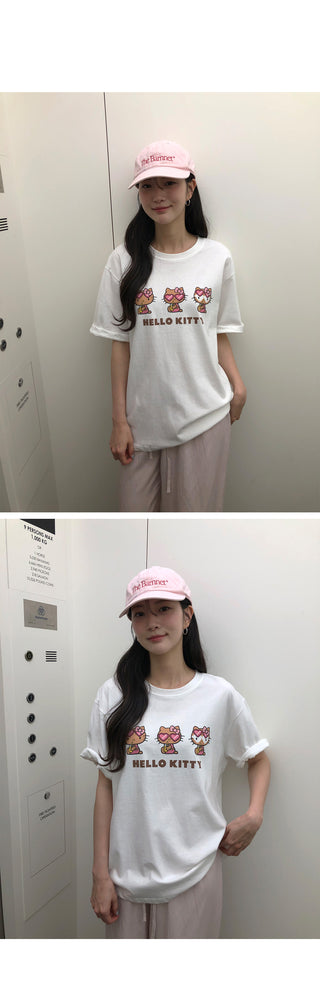 [3 colors] Oversized Print T-shirt