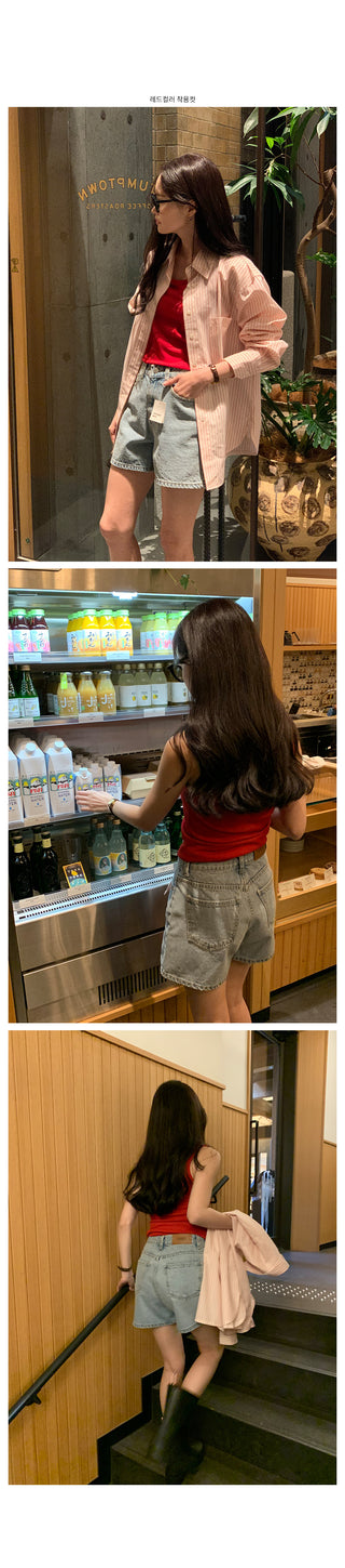 Cotton denim overalls