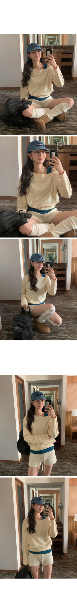 One-shoulder oversized sweatshirt