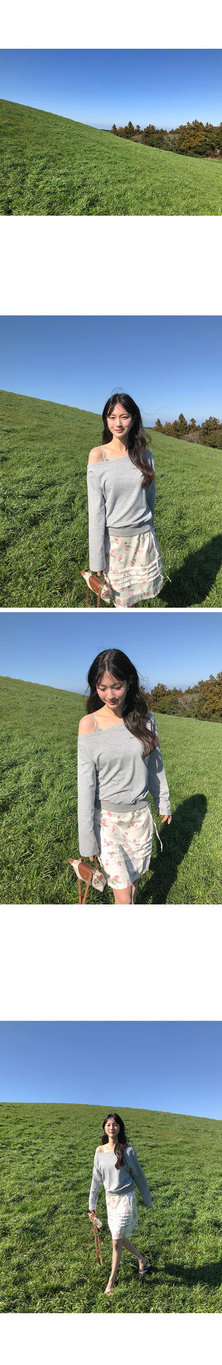 One-shoulder oversized sweatshirt
