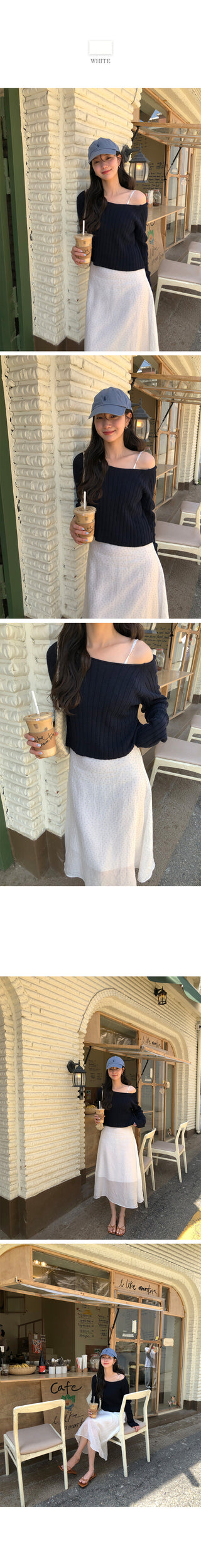 [2 colors] Flower Long Dress