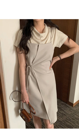 Bustier wrap dress