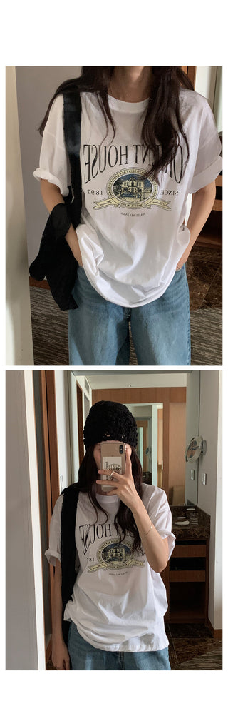 Oversized short-sleeved T-shirt