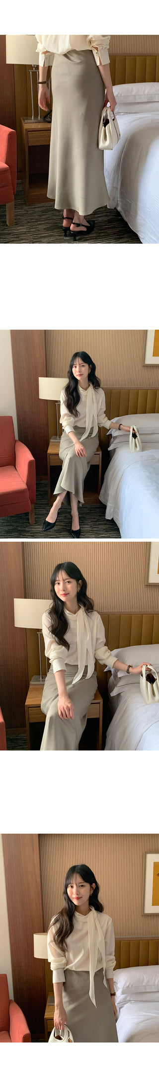 Flared long skirt