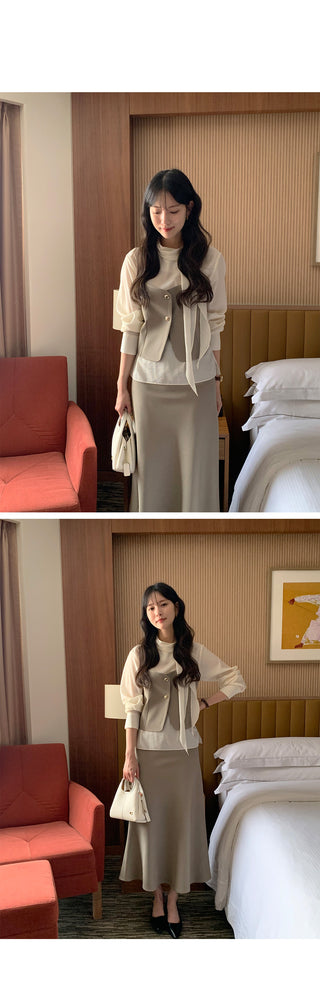 Flared long skirt