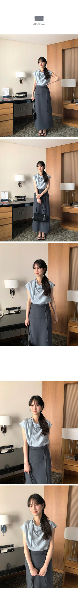 [2 colors] Maxi Long Skirt
