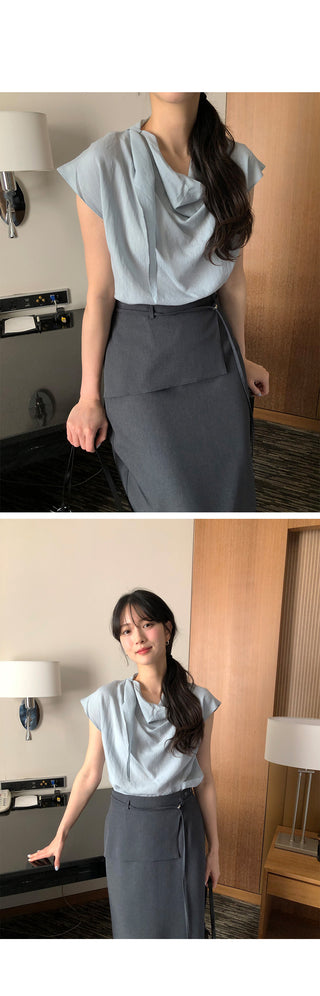 [2 colors] Maxi Long Skirt