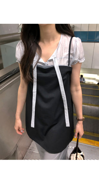 (2 colors) Layered Long Dress