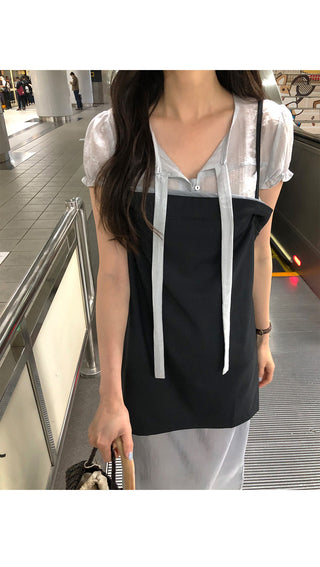 (2 colors) Layered Long Dress