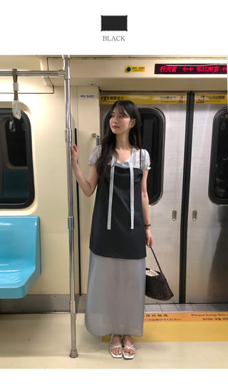 (2 colors) Layered Long Dress