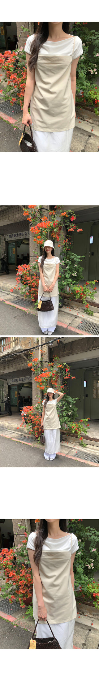 (2 colors) Layered Long Dress