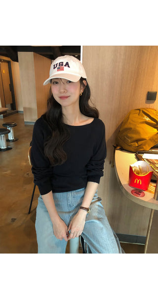 2-Way Shoulder Raglan Knit