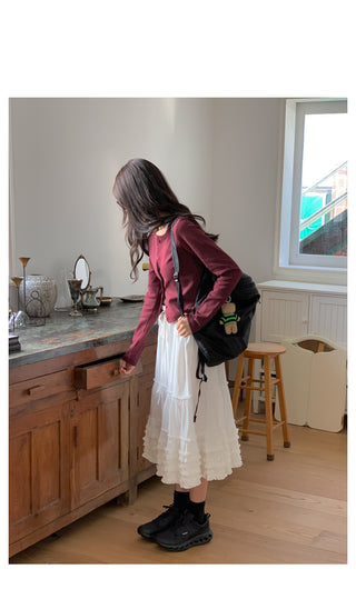 Layered long camisole dress