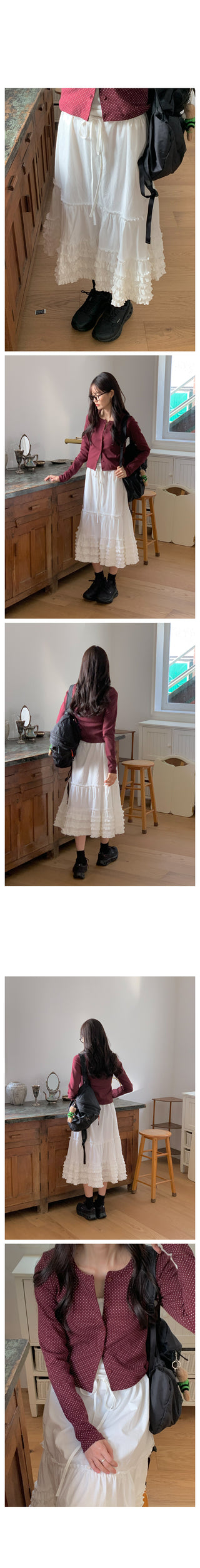 Layered long camisole dress