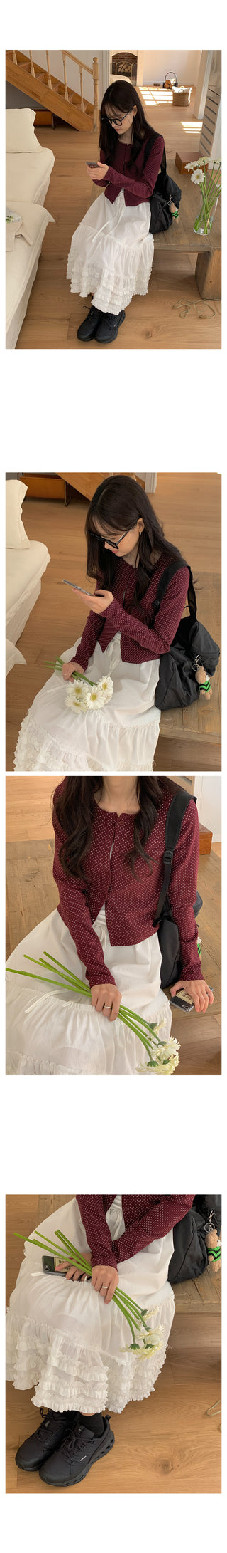 Layered long camisole dress