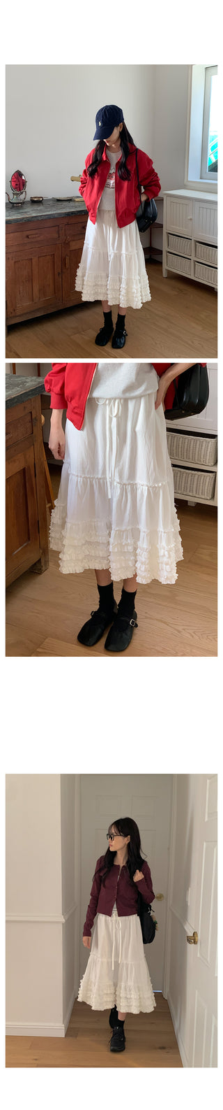 Layered long camisole dress